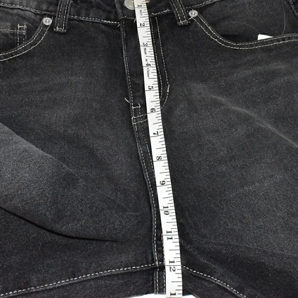 BP Be Responsible Ripped High Waist Mom Denim Jeans Vintage Black Size 28